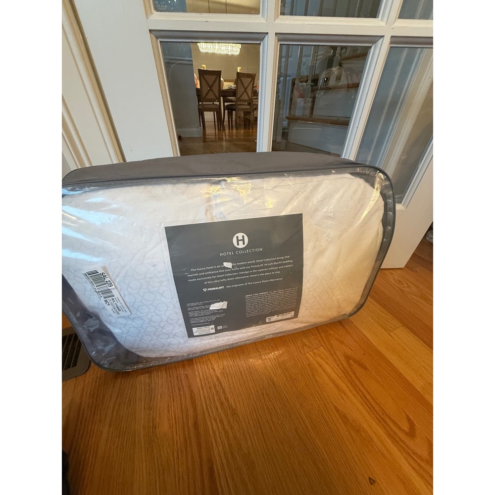 Hotel Collection PrimaLoft Luxury Down Alternative Pillow Standard Queen White